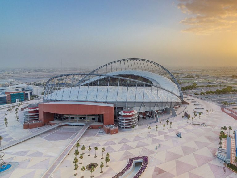 Qatar 2022- Khalifa stadium - Sustainability at Qatar 2022 was delivered by GORD through GSAS and green planning
