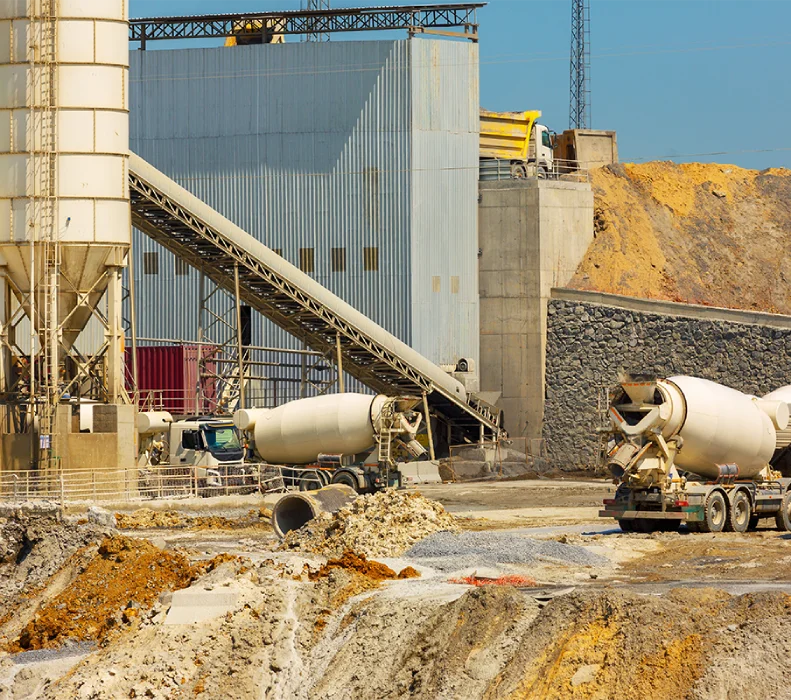 Ready mix concrete production plant